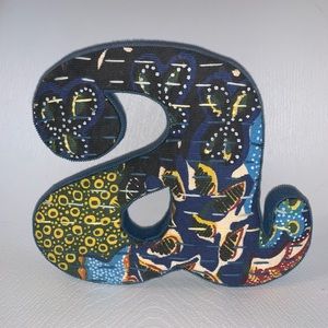 Anthropologie monogram quilted letter “a” decor